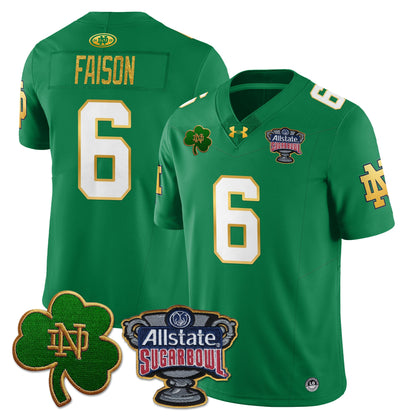 Notre Dame Fighting Irish Allstate Sugar Bowl Jersey - All Stitched