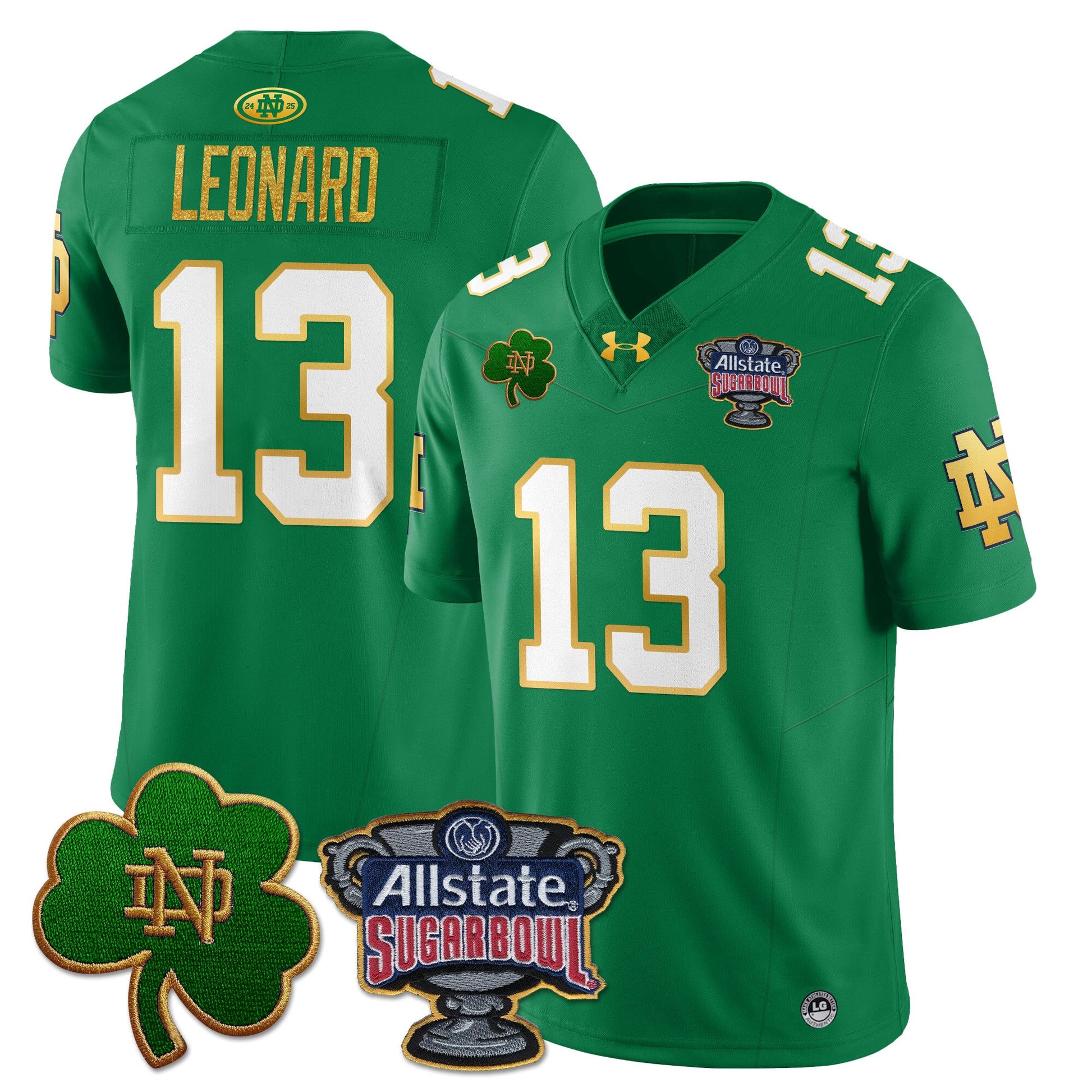 Men's Notre Dame Fighting Irish Allstate Sugar Bowl Jersey - All Stitched