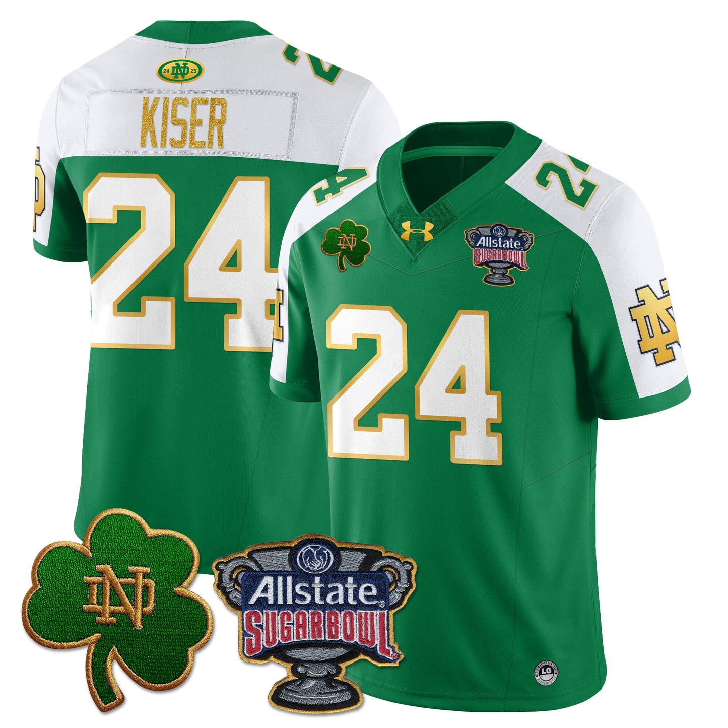 Notre Dame Fighting Irish Allstate Sugar Bowl Jersey - All Stitched