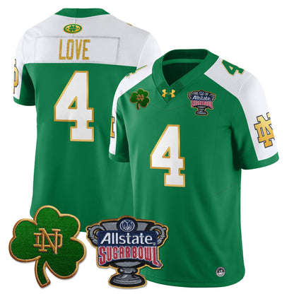 Notre Dame Fighting Irish Allstate Sugar Bowl Jersey - All Stitched