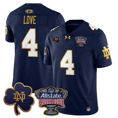 Notre Dame Fighting Irish Allstate Sugar Bowl Jersey - All Stitched