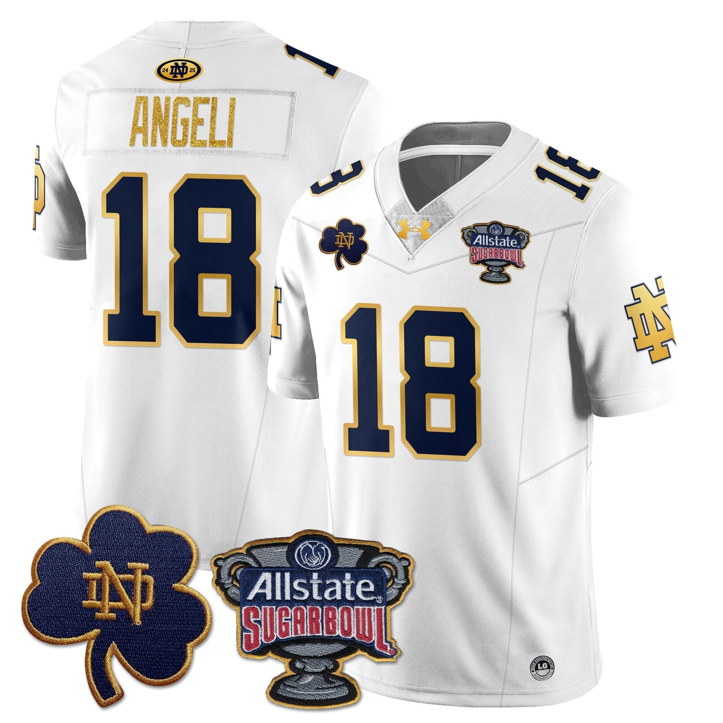 Notre Dame Fighting Irish Allstate Sugar Bowl Jersey - All Stitched