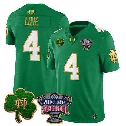 Notre Dame Fighting Irish Allstate Sugar Bowl Jersey - All Stitched