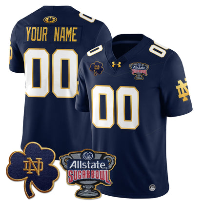 Custom Notre Dame Fighting Irish Allstate Sugar Bowl Jersey - All Stitched