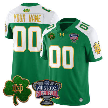 Custom Notre Dame Fighting Irish Allstate Sugar Bowl Jersey - All Stitched