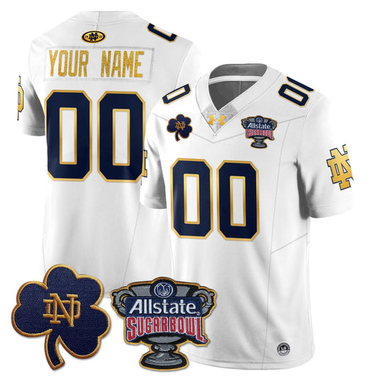 Custom Notre Dame Fighting Irish Allstate Sugar Bowl Jersey - All Stitched