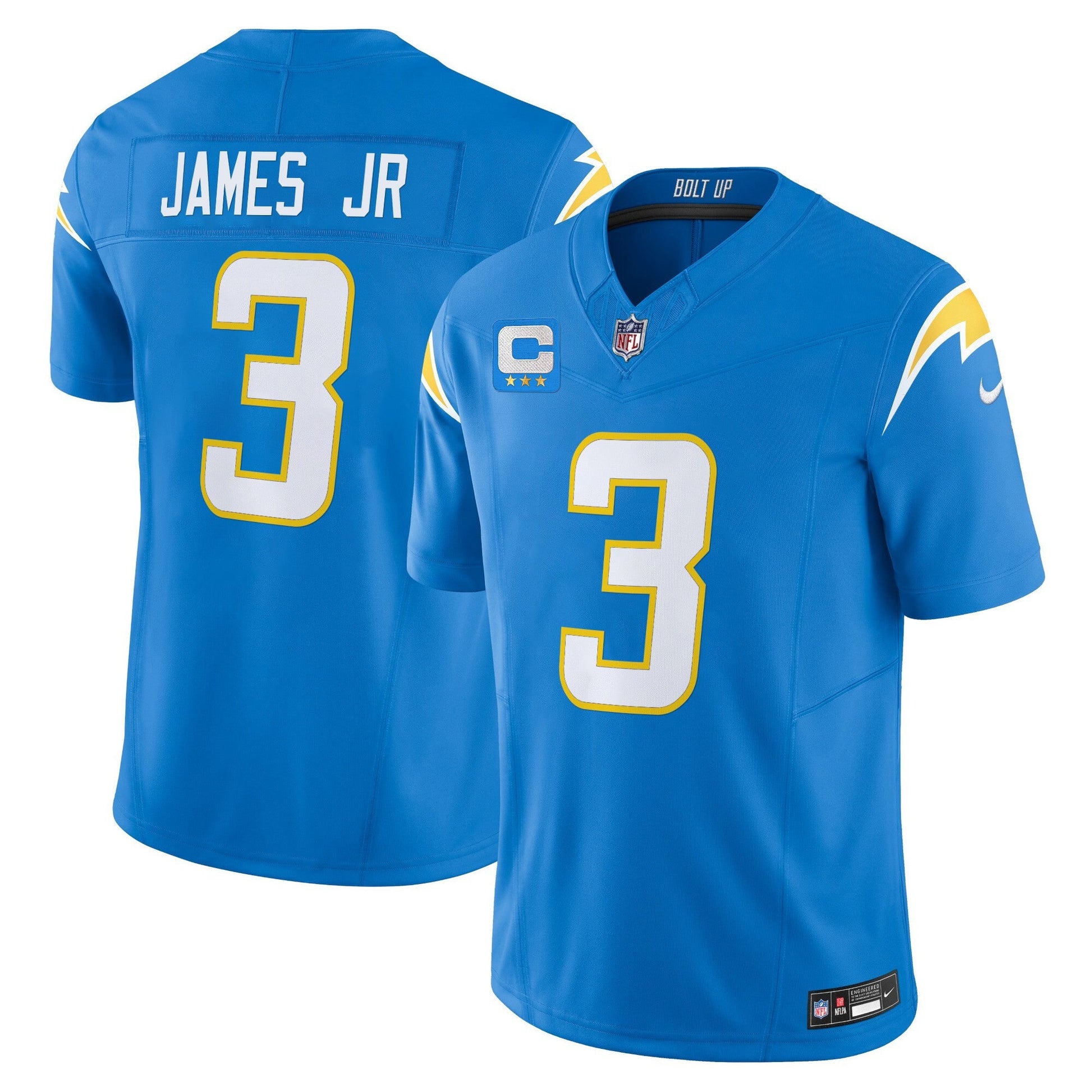 Men's Los Angeles Chargers 2025 Alternate Charger Power Vapor Limited Jersey - All Stitched