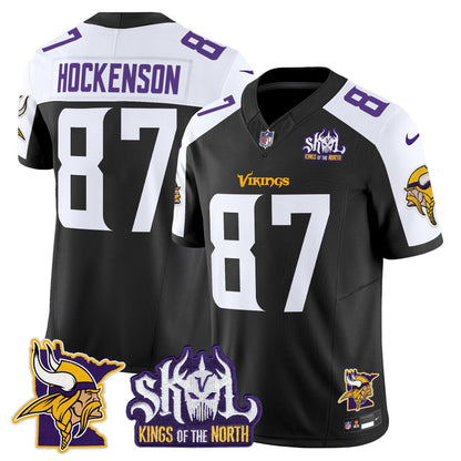Men's Minnesota Vikings Kings Of The North Patch Vapor Limited Jersey V3 - All Stitched