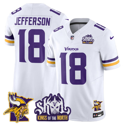 Men's Minnesota Vikings Kings Of The North Patch Vapor Limited Jersey V3 - All Stitched