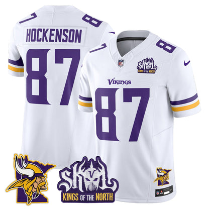 Men's Minnesota Vikings Kings Of The North Patch Vapor Limited Jersey V3 - All Stitched