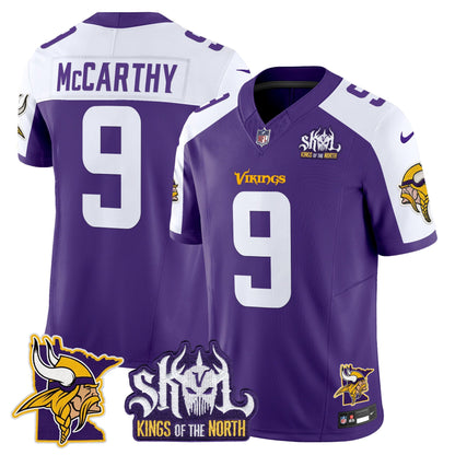 Men's Minnesota Vikings Kings Of The North Patch Vapor Limited Jersey V3 - All Stitched