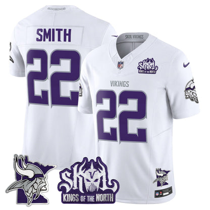 Men's Minnesota Vikings Kings Of The North Patch Vapor Limited Jersey V3 - All Stitched