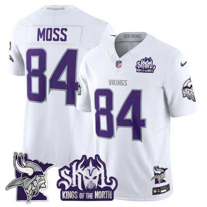 Men's Minnesota Vikings Kings Of The North Patch Vapor Limited Jersey V3 - All Stitched