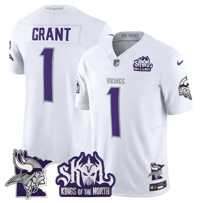 Men's Minnesota Vikings Kings Of The North Patch Vapor Limited Jersey V3 - All Stitched