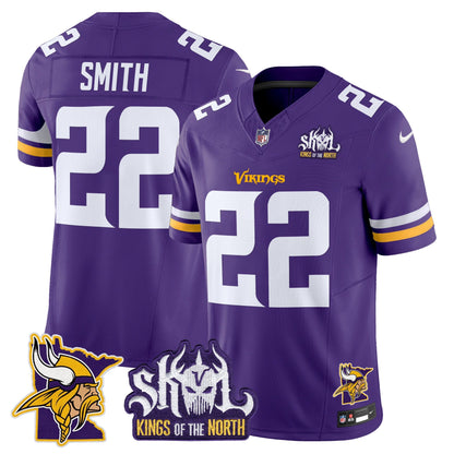 Men's Minnesota Vikings Kings Of The North Patch Vapor Limited Jersey V3 - All Stitched