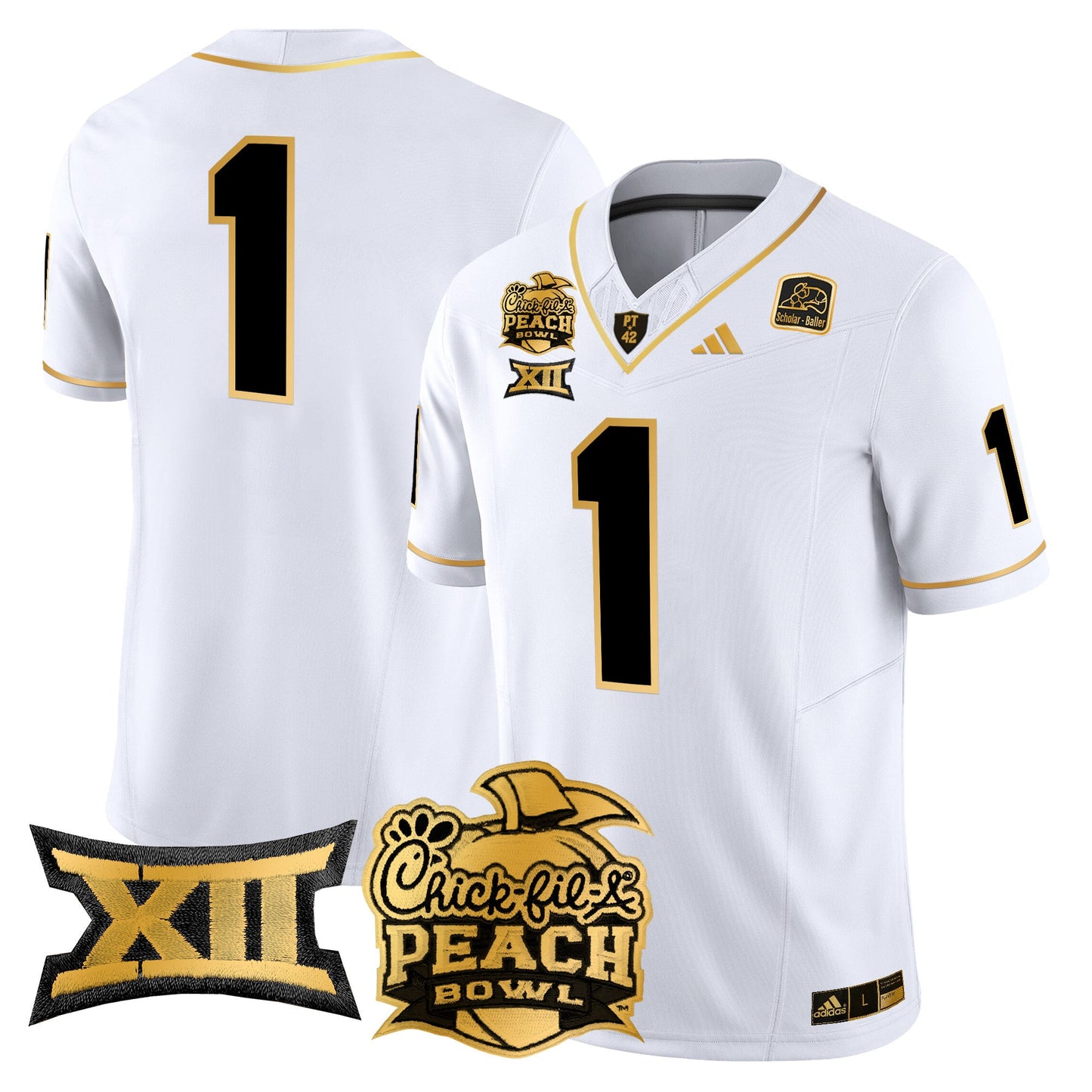 Arizona State Sun Devils 2025 Peach Bowl Gold Vapor Limited Jersey - All Stitched