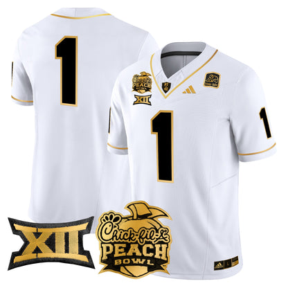 Arizona State Sun Devils 2025 Peach Bowl Gold Vapor Limited Jersey - All Stitched