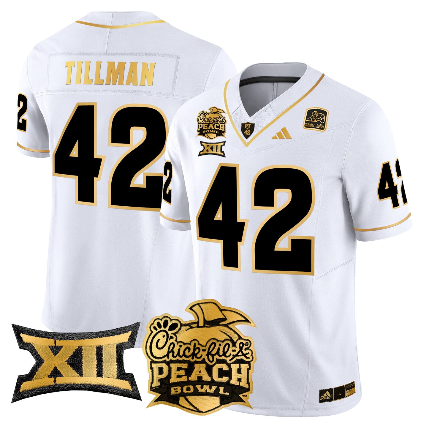 Arizona State Sun Devils 2025 Peach Bowl Gold Vapor Limited Jersey - All Stitched