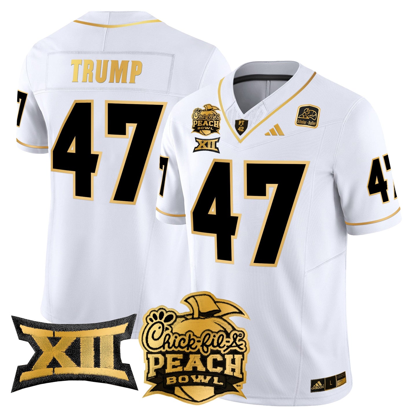 Arizona State Sun Devils 2025 Peach Bowl Gold Vapor Limited Jersey - All Stitched