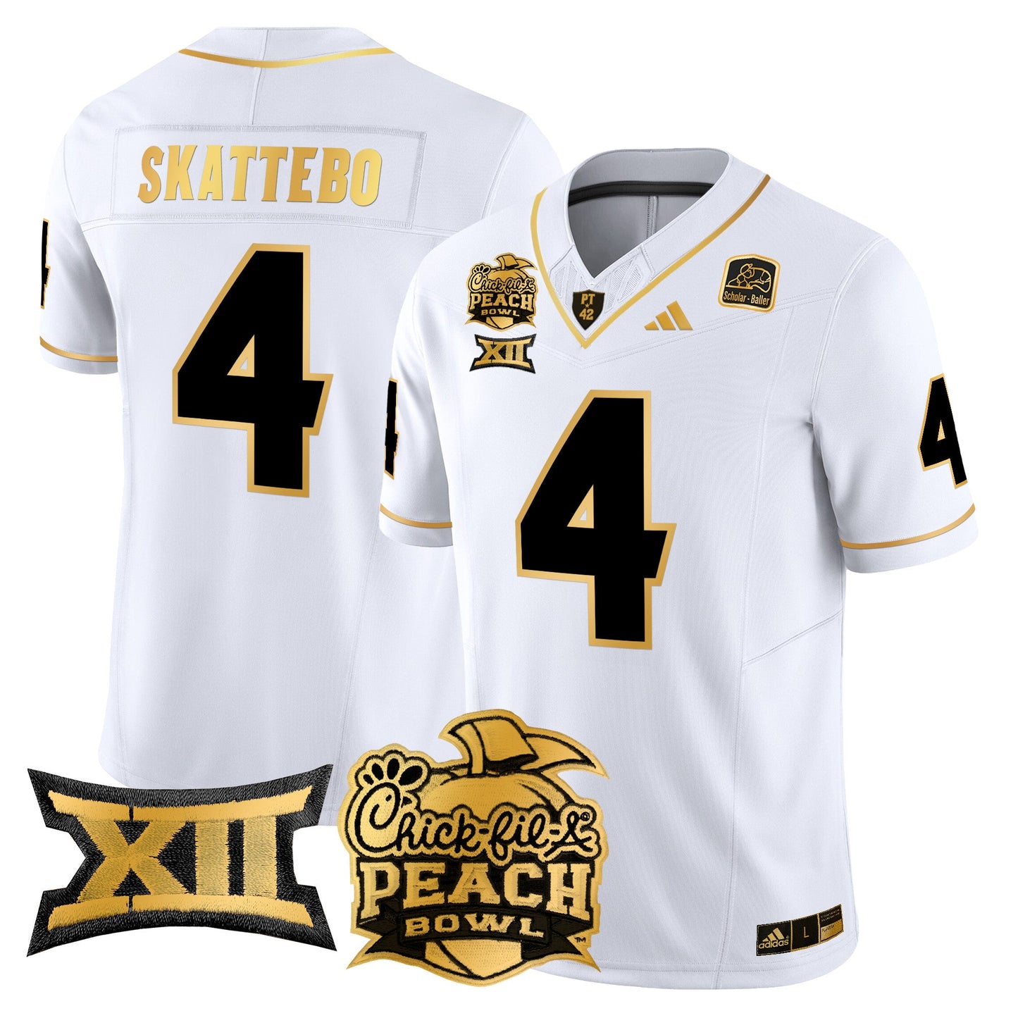 Arizona State Sun Devils 2025 Peach Bowl Gold Vapor Limited Jersey - All Stitched