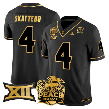 Arizona State Sun Devils 2025 Peach Bowl Gold Vapor Limited Jersey - All Stitched