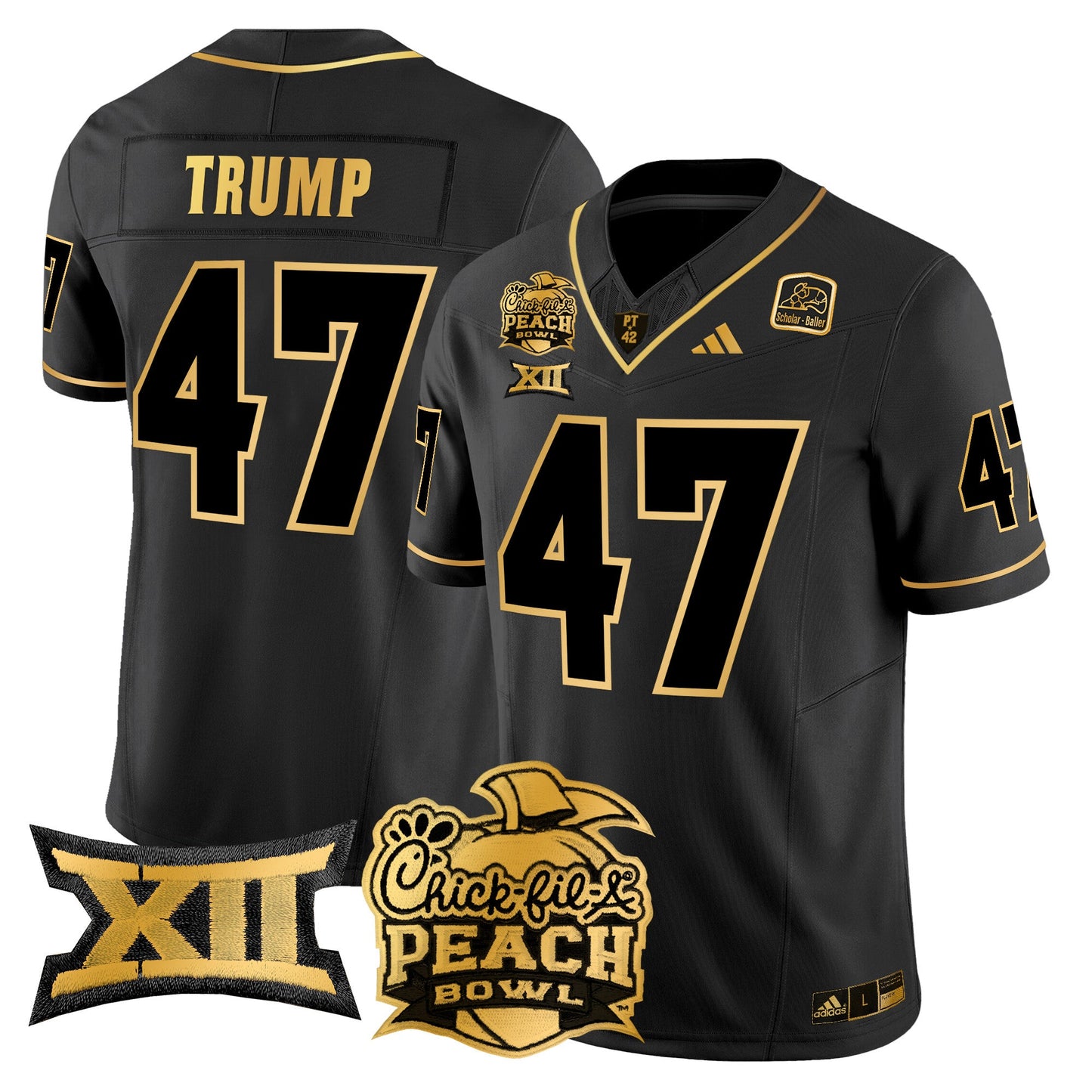 Arizona State Sun Devils 2025 Peach Bowl Gold Vapor Limited Jersey - All Stitched