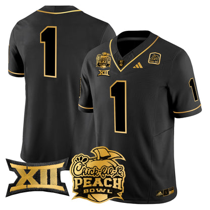 Arizona State Sun Devils 2025 Peach Bowl Gold Vapor Limited Jersey - All Stitched