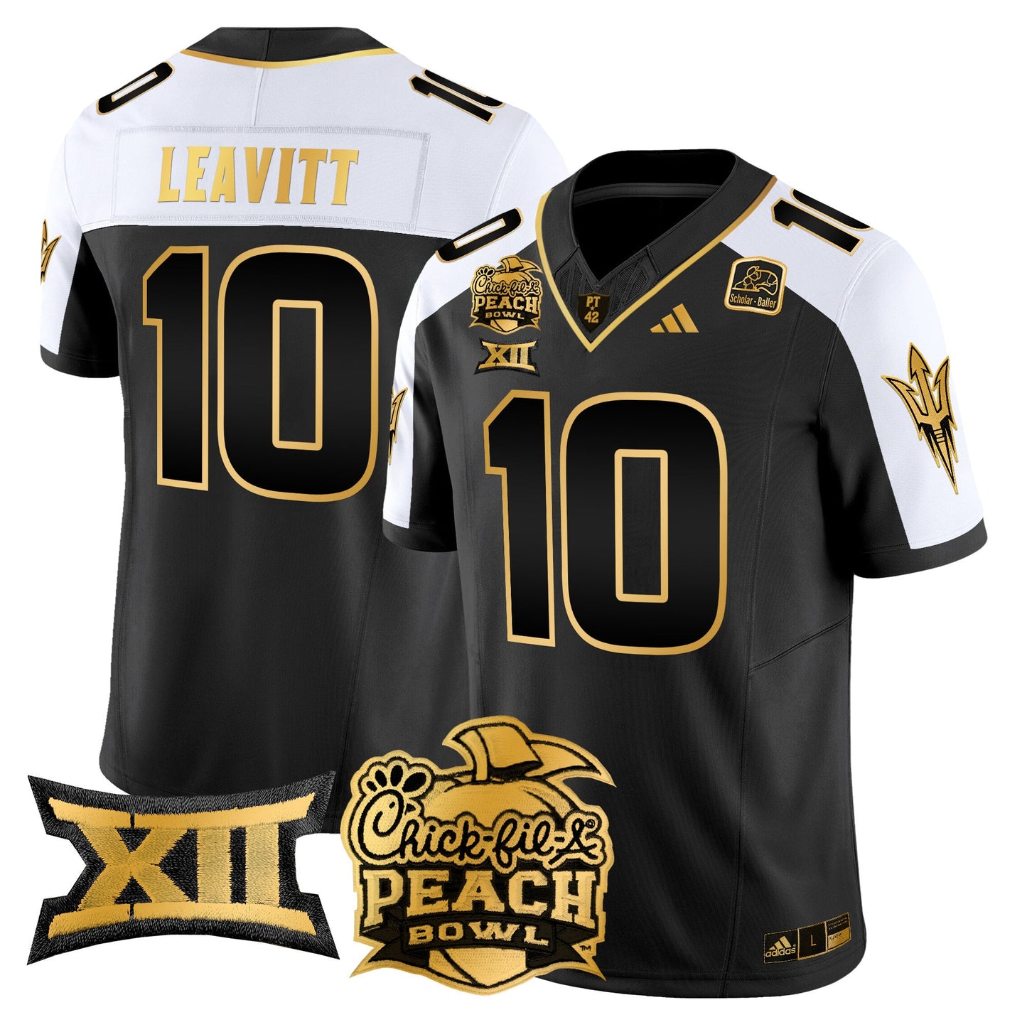 Arizona State Sun Devils 2025 Peach Bowl Gold Vapor Limited Jersey - All Stitched