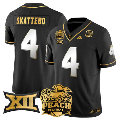 Arizona State Sun Devils 2025 Peach Bowl Gold Vapor Limited Jersey - All Stitched