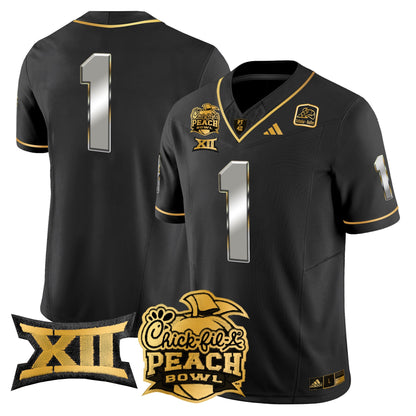 Arizona State Sun Devils 2025 Peach Bowl Gold Vapor Limited Jersey - All Stitched