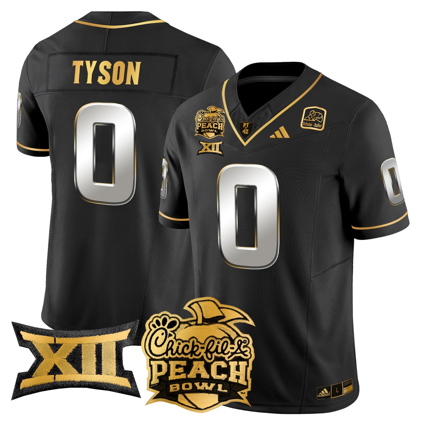 Arizona State Sun Devils 2025 Peach Bowl Gold Vapor Limited Jersey - All Stitched