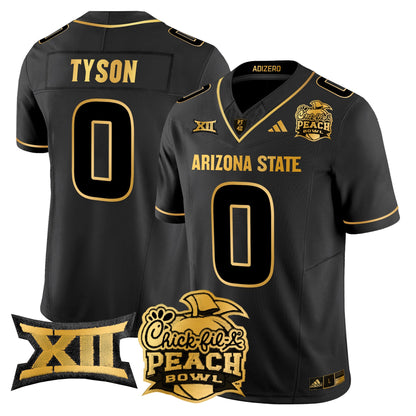 Arizona State Sun Devils 2025 Peach Bowl Gold Vapor Limited Jersey V2 - All Stitched