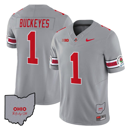 Ohio State Buckeyes Rose Bowl Vapor Limited Jersey V3 - Stitched