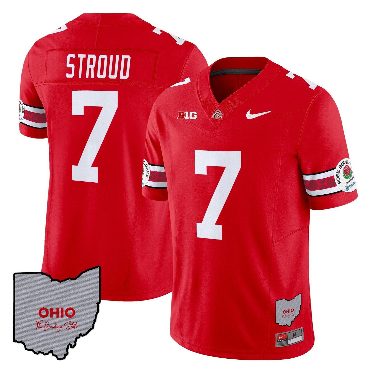 Ohio State Buckeyes Rose Bowl Vapor Limited Jersey V3 - Stitched