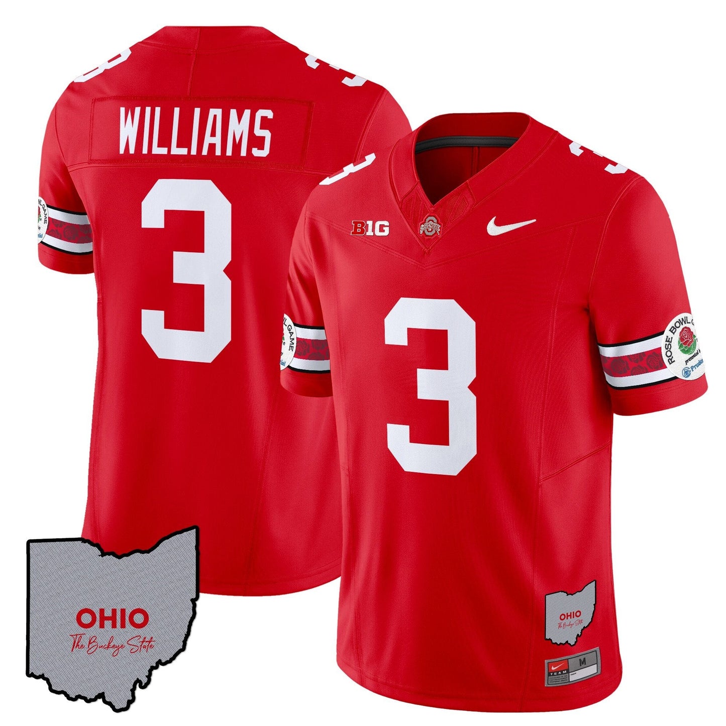 Ohio State Buckeyes Rose Bowl Vapor Limited Jersey V3 - Stitched