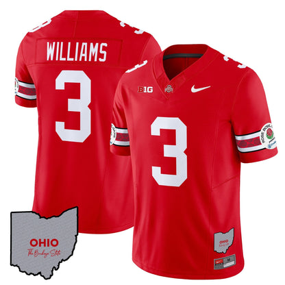 Ohio State Buckeyes Rose Bowl Vapor Limited Jersey V3 - Stitched