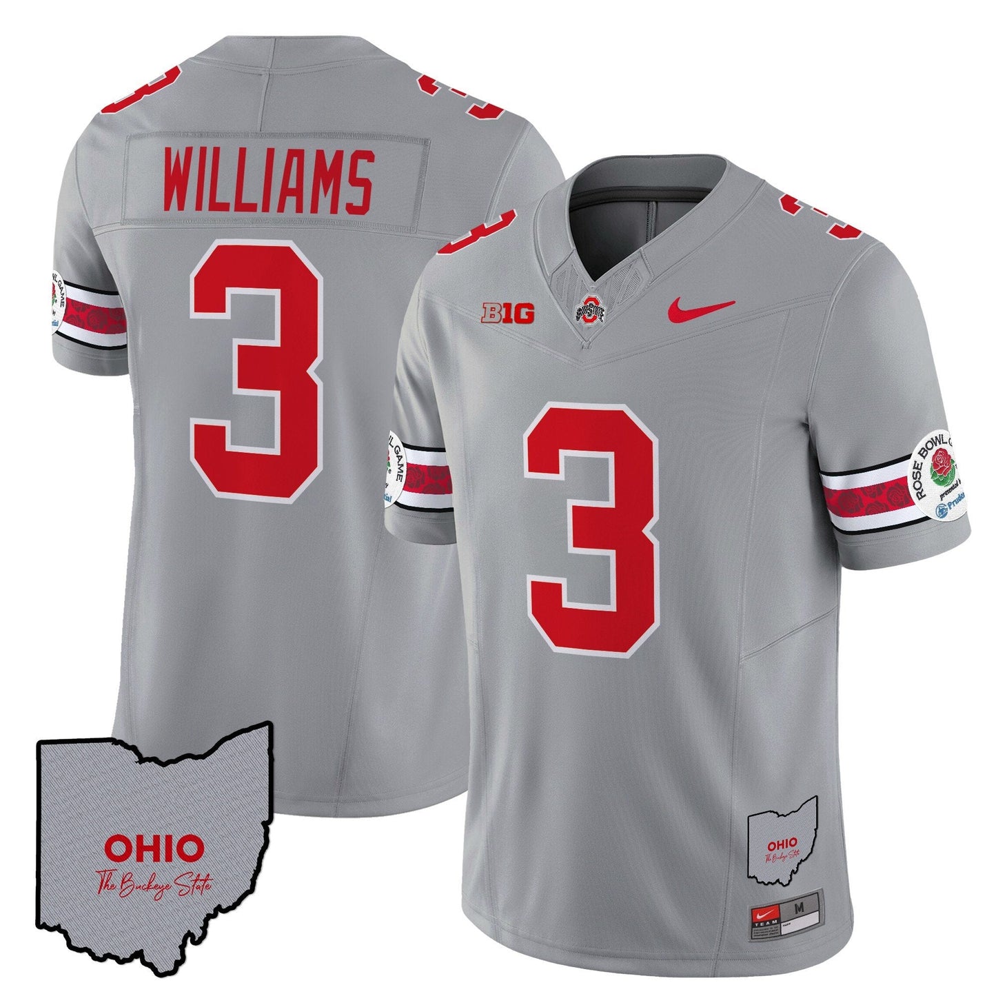 Ohio State Buckeyes Rose Bowl Vapor Limited Jersey V3 - Stitched