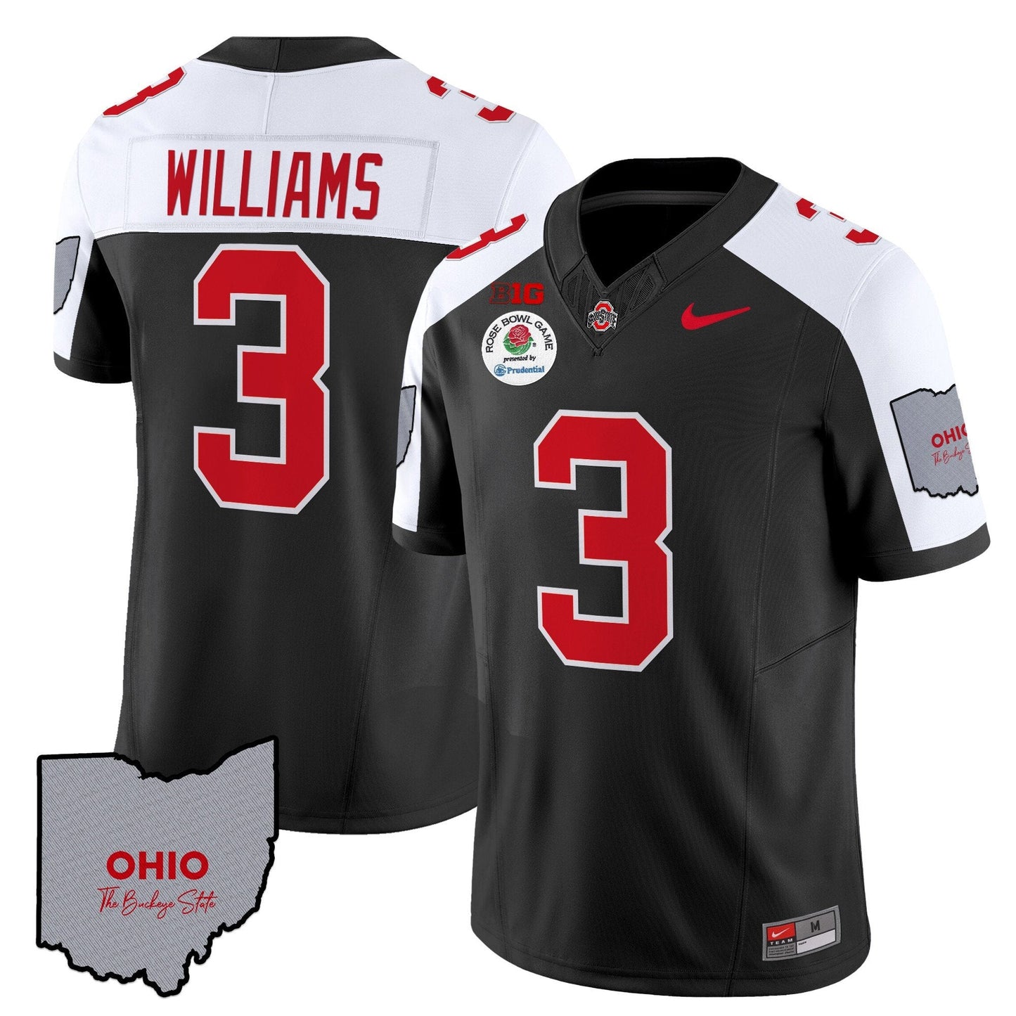 Ohio State Buckeyes Rose Bowl Vapor Limited Jersey V3 - Stitched