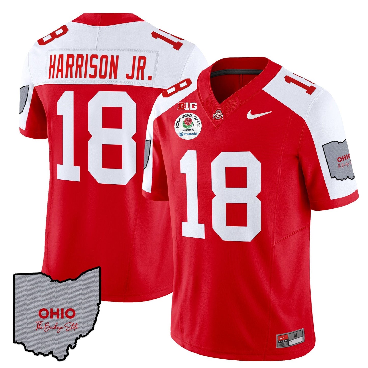 Ohio State Buckeyes Rose Bowl Vapor Limited Jersey V3 - Stitched