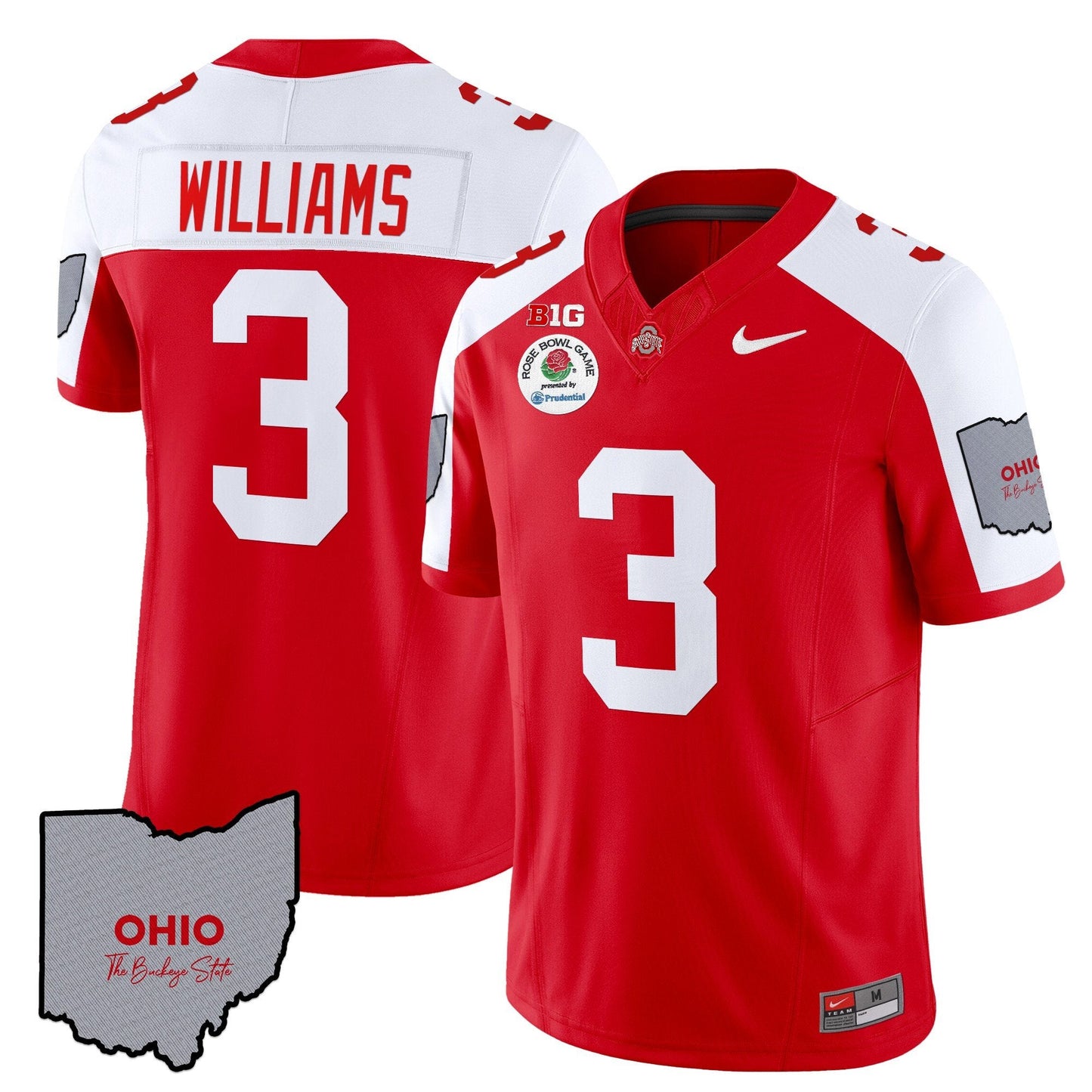 Ohio State Buckeyes Rose Bowl Vapor Limited Jersey V3 - Stitched