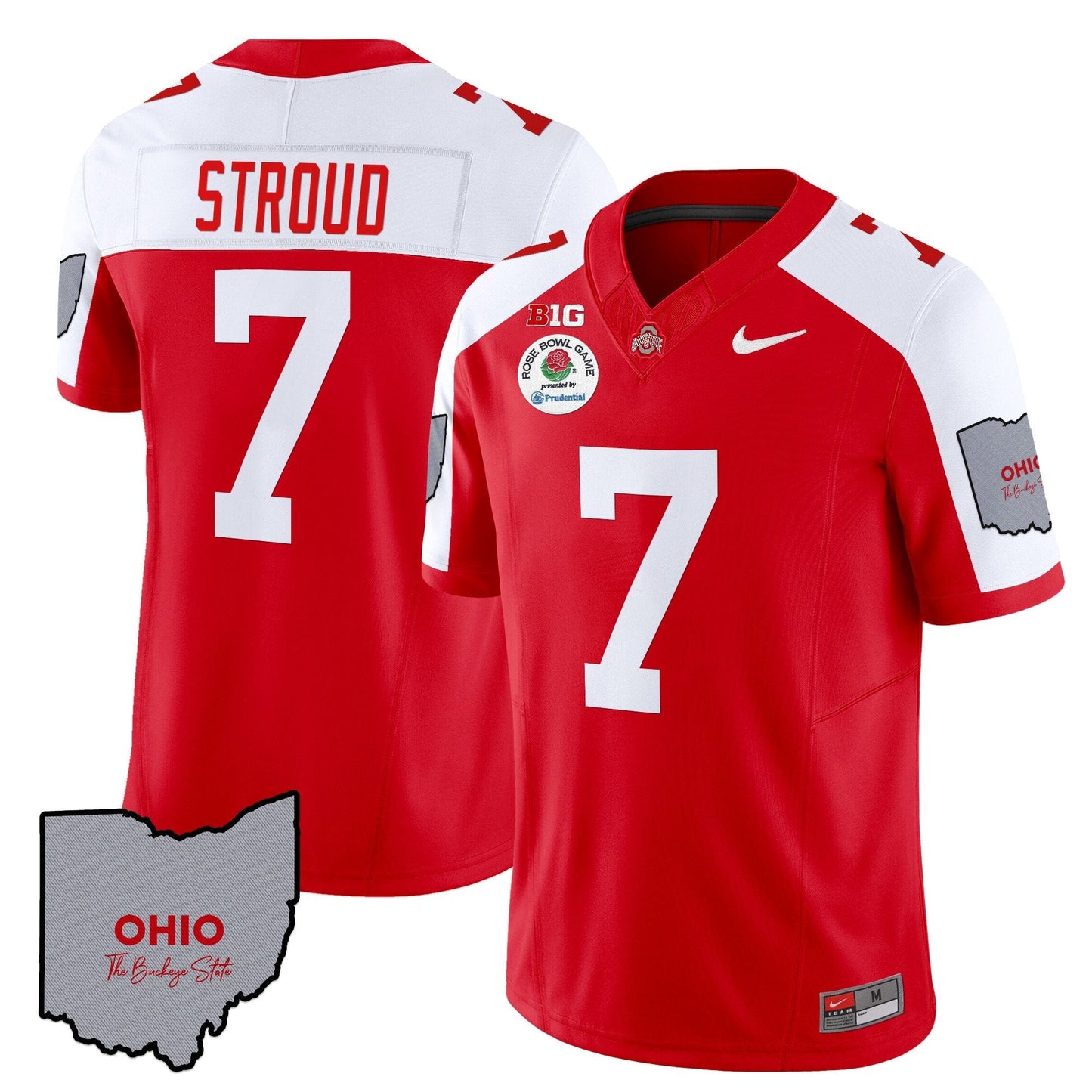 Ohio State Buckeyes Rose Bowl Vapor Limited Jersey V3 - Stitched