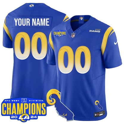 Custom Gender/Name LAR 2024 NFC West Division Champions Jersey - All Stitched