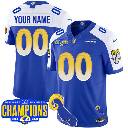 Custom Gender/Name LAR 2024 NFC West Division Champions Jersey - All Stitched