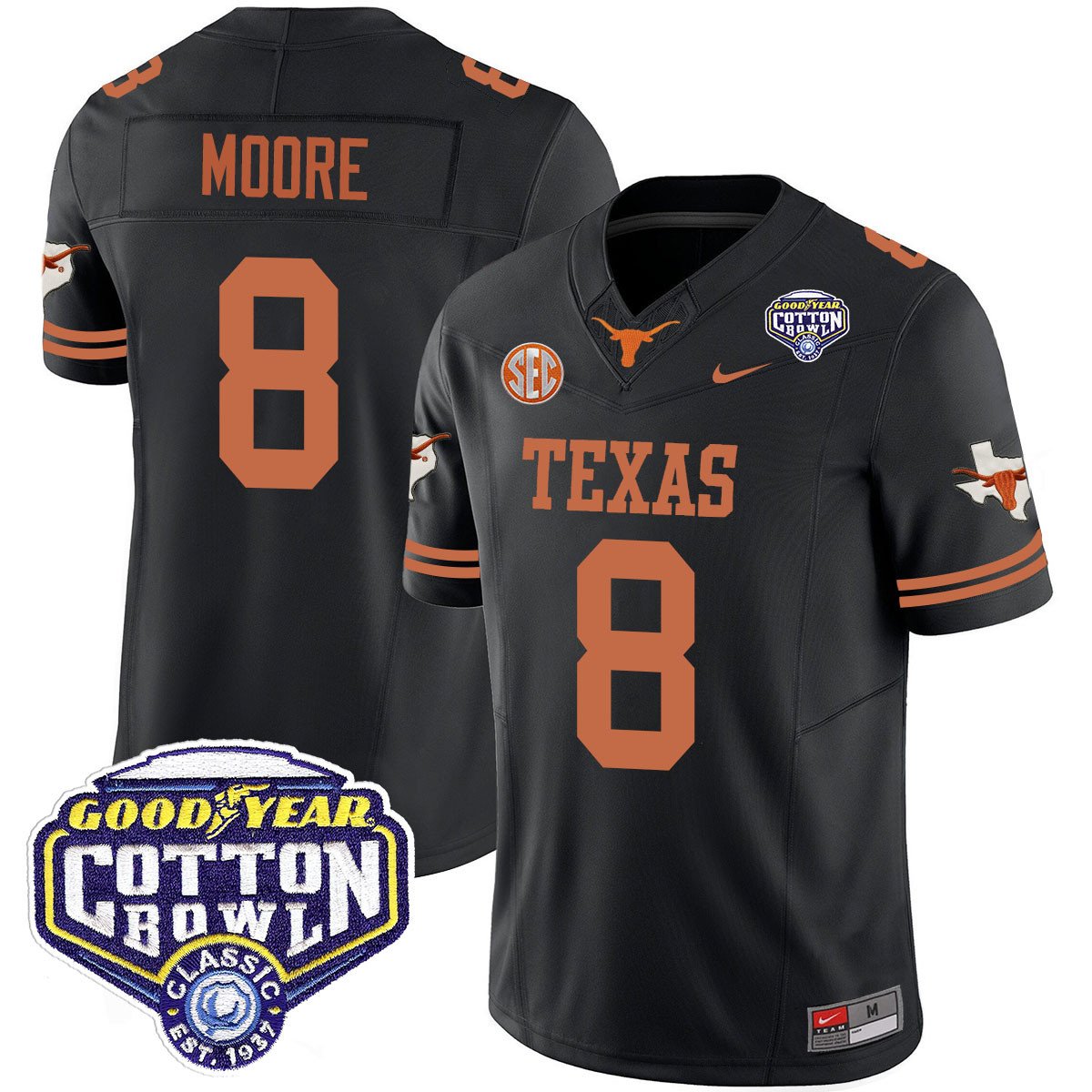 Texas Longhorns 2024 Cotton Bowl Classic Jersey - All Stitched
