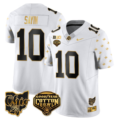 Ohio State Buckeyes 2024 Cotton Bowl Classic Jersey Gold - All Stitched