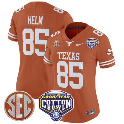 Women's Texas Longhorns Cotton Bowl Patch Vapor Limited Jersey - All Stitched