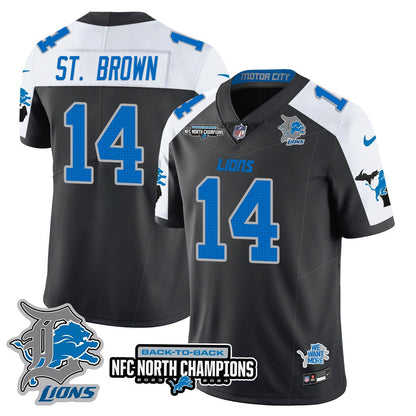Custom Gender/Name Detroit Lions 2024 NFC North Champions Gold Jersey N3 - All Stitched
