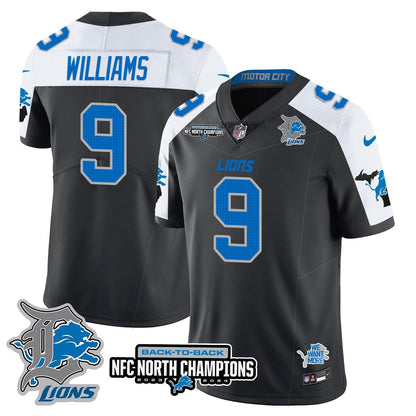 Custom Gender/Name Detroit Lions 2024 NFC North Champions Gold Jersey N3 - All Stitched