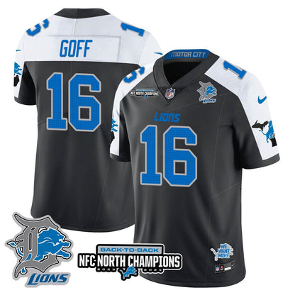 Custom Gender/Name Detroit Lions 2024 NFC North Champions Gold Jersey N3 - All Stitched