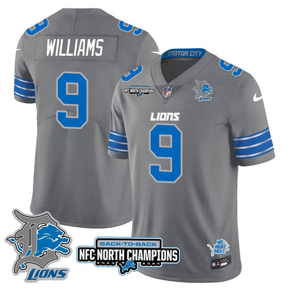 Custom Gender/Name Detroit Lions 2024 NFC North Champions Gold Jersey N3 - All Stitched